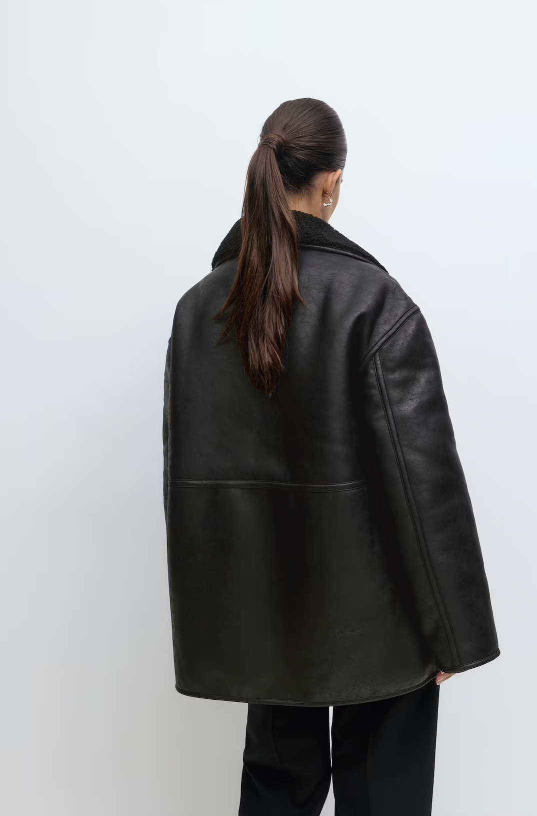 Bonded pu teddy jacket 26105 Black (9000)