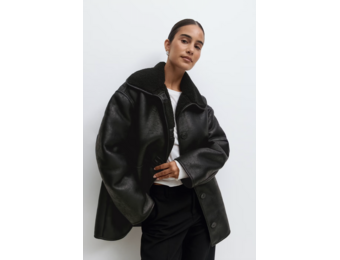 Bonded pu teddy jacket 26105 Black (9000)