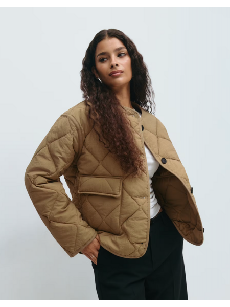 Gina Tricot Quilted short jacket 25619 Khaki beige (1141)