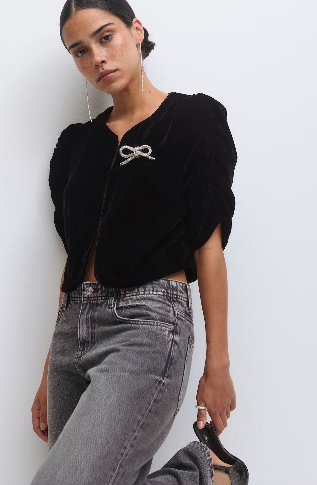 Velour top 26752 black