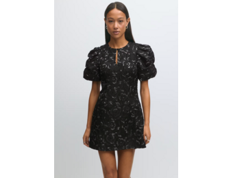 Brocade dress 26221 black