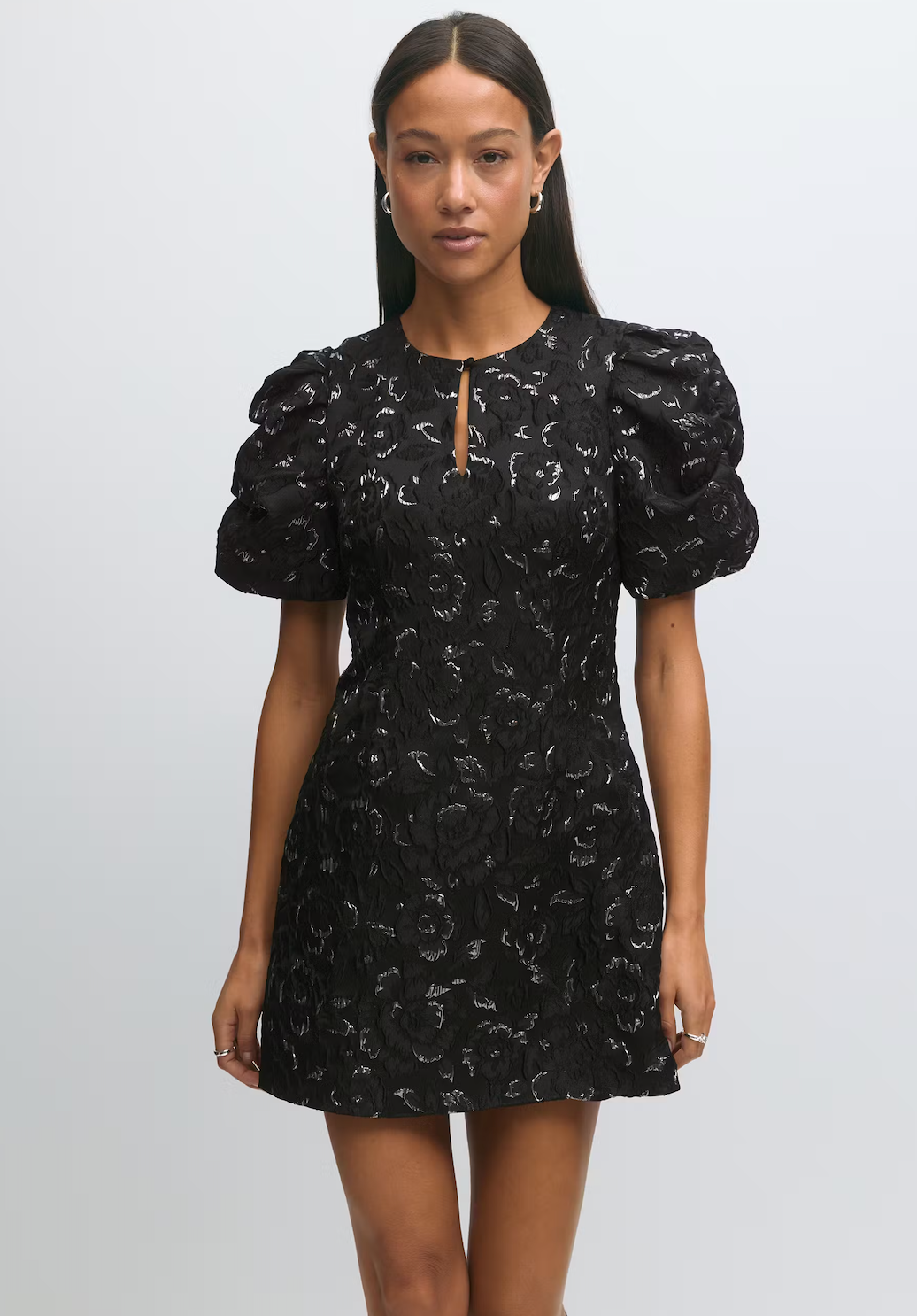 Brocade dress 26221 black