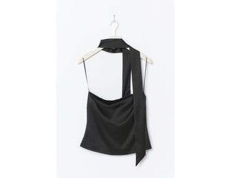 Satin scarf top 26650 black
