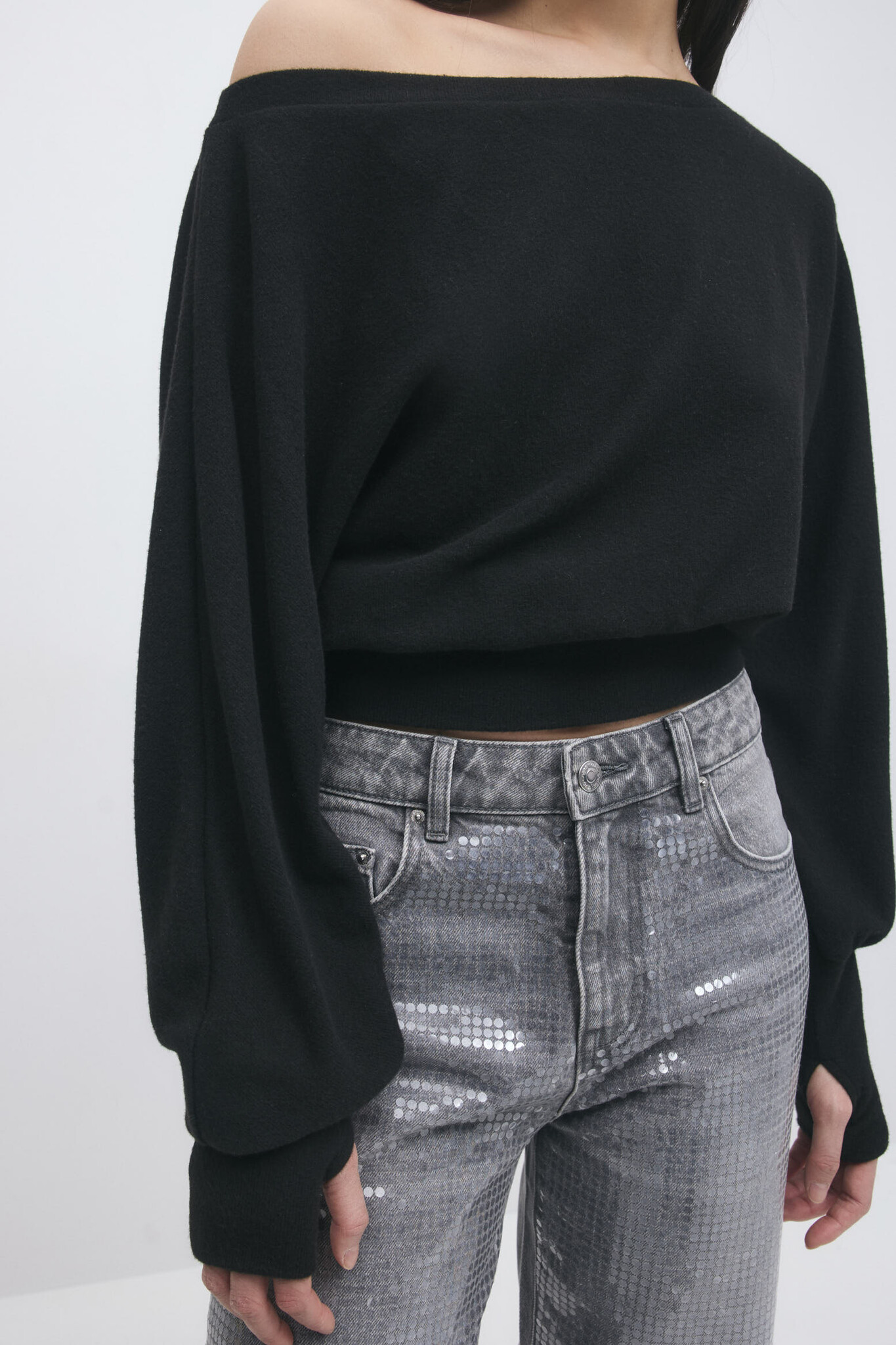 Off shoulder top 26079 black