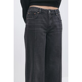 Low wide front seam jeans 26717 offblack