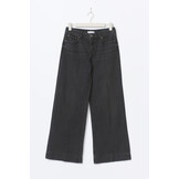 Low wide front seam jeans 26717 offblack