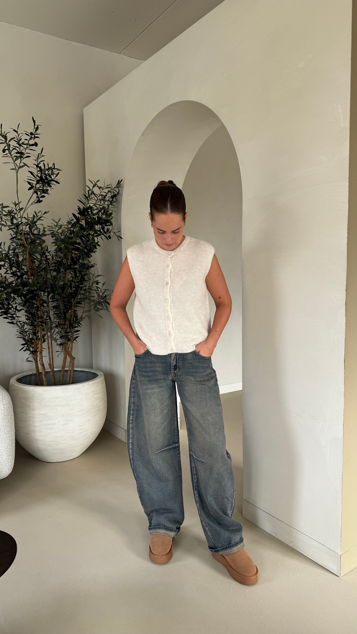 Knitted spencer - offwhite