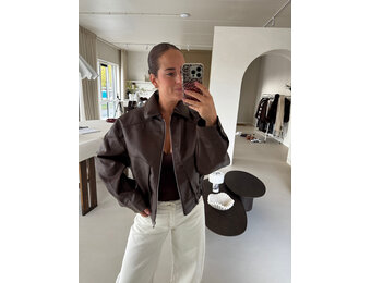 Stockholm jacket faux leather - bruin