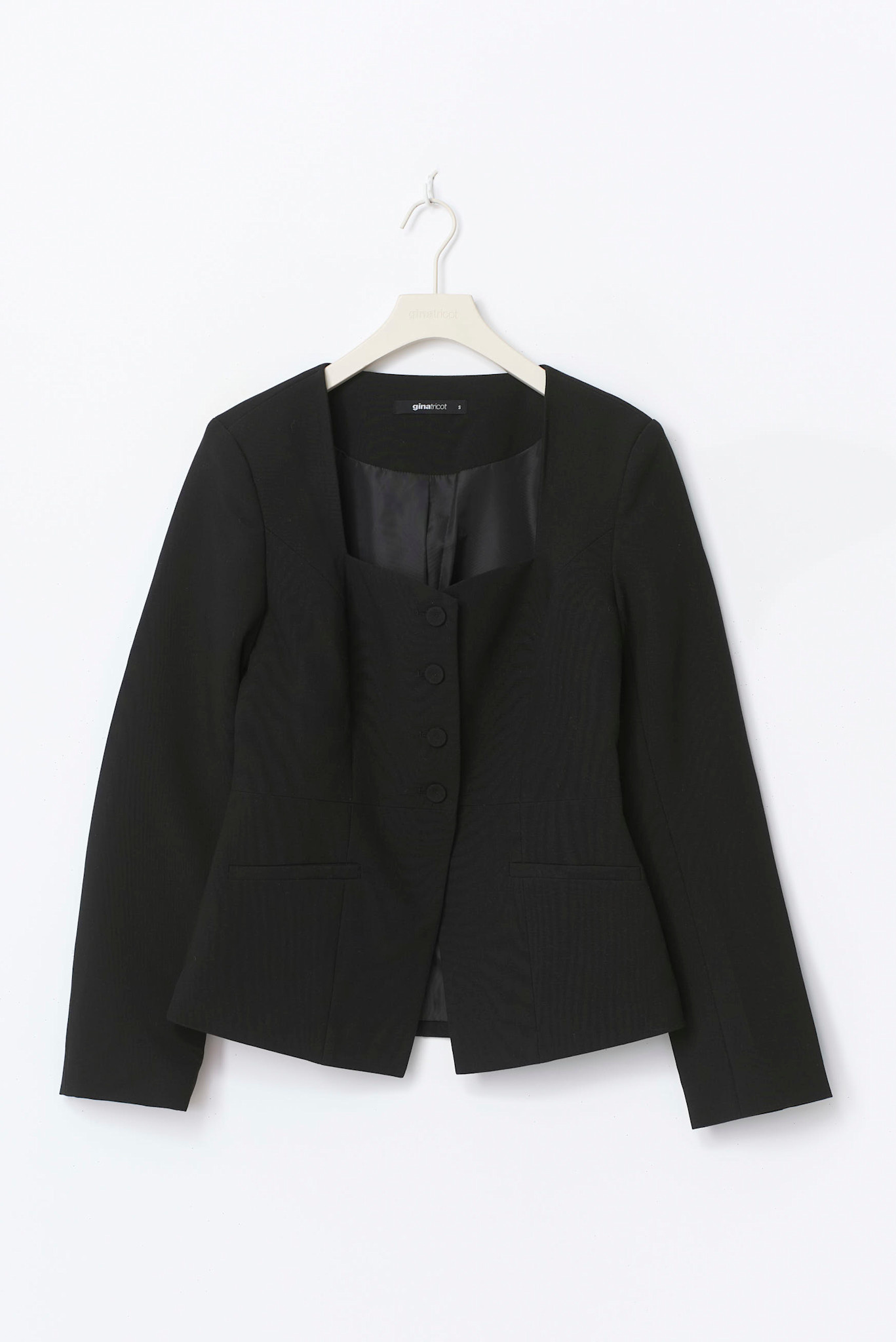 Heart shaped tailored blazer 24917 black