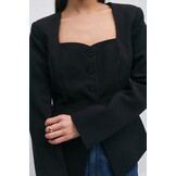 Heart shaped tailored blazer 24917 black