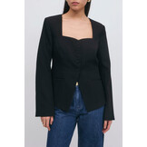 Heart shaped tailored blazer 24917 black