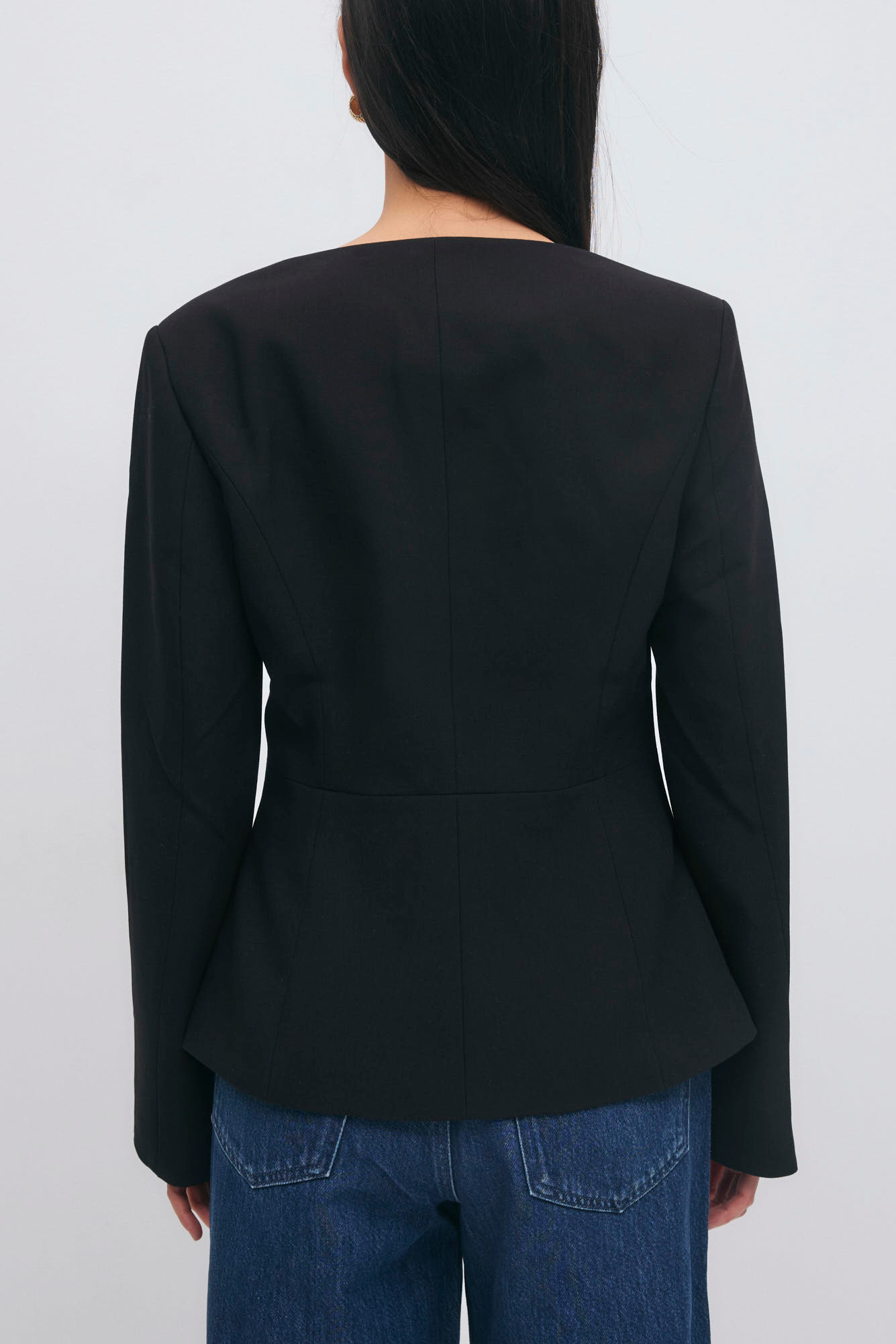 Heart shaped tailored blazer 24917 black