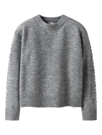 NKFSOFITA LS BOXY KNIT 13250531 Grey Melange