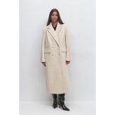 Long boucle coat 25983 cream