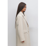Long boucle coat 25983 cream