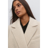 Long boucle coat 25983 cream