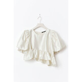 Puff sleeve blouse 26786 cream