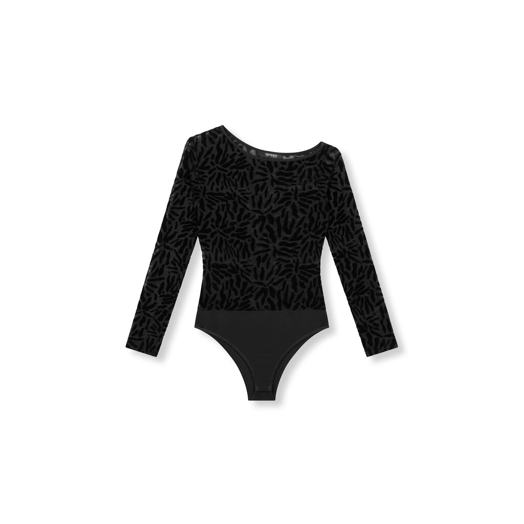 REFINED body flock print ELLY R2511828817 BLACK