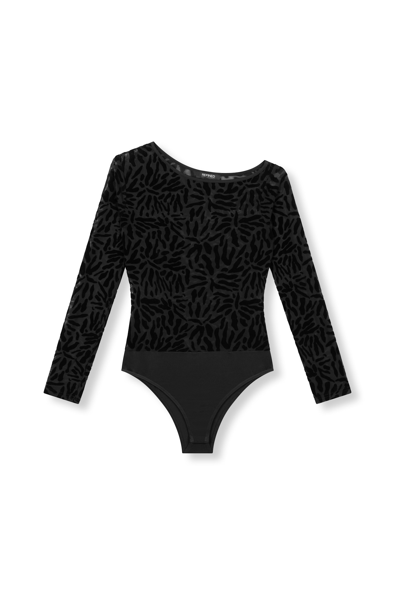 body flock print ELLY R2511828817 BLACK