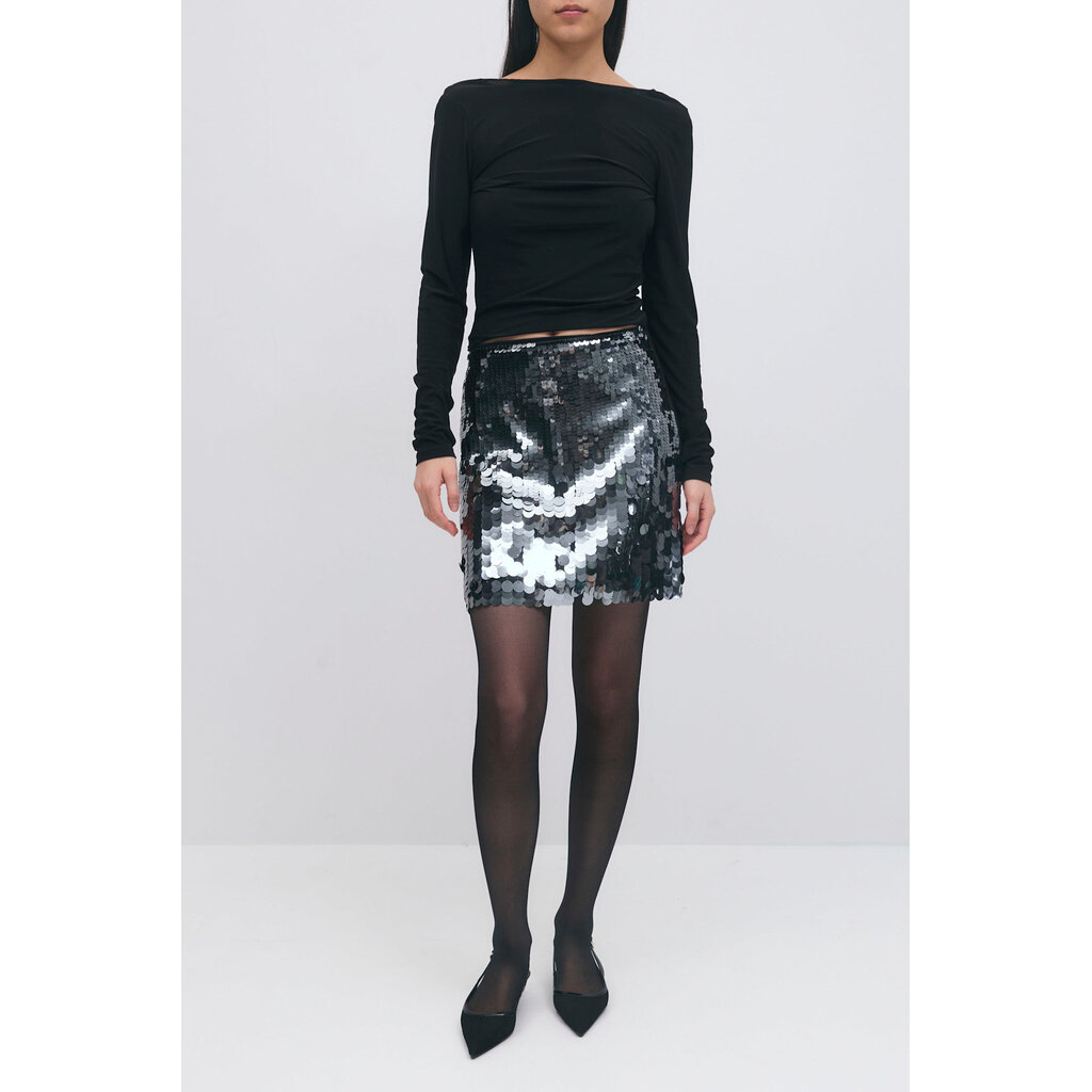 Gina Tricot Sequin mini skirt 26677 Dk green (6860)