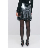 Sequin mini skirt 26677 Dk green (6860)