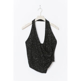 Sequin halterneck top 26682 Black (9000)