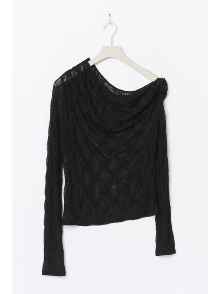 Gina Tricot Rhinestone lace top 26693 Black (9000)