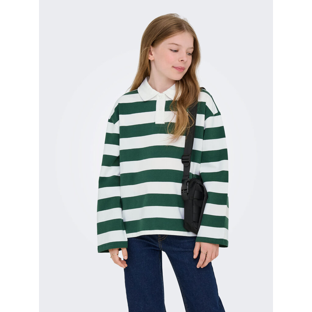 KIDS ONLY KOGRUBY LIFE L/S BOXY POLO SHIRT JRS 15358142 Pineneedle