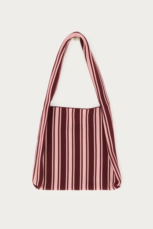 Paars & roze strepen shopper MJ15097-0800-OS