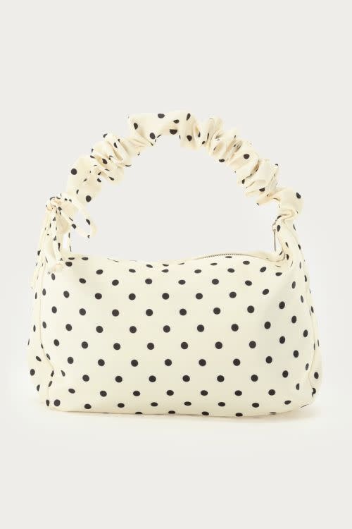 Witte crossbody tas met polkadot MJ15299