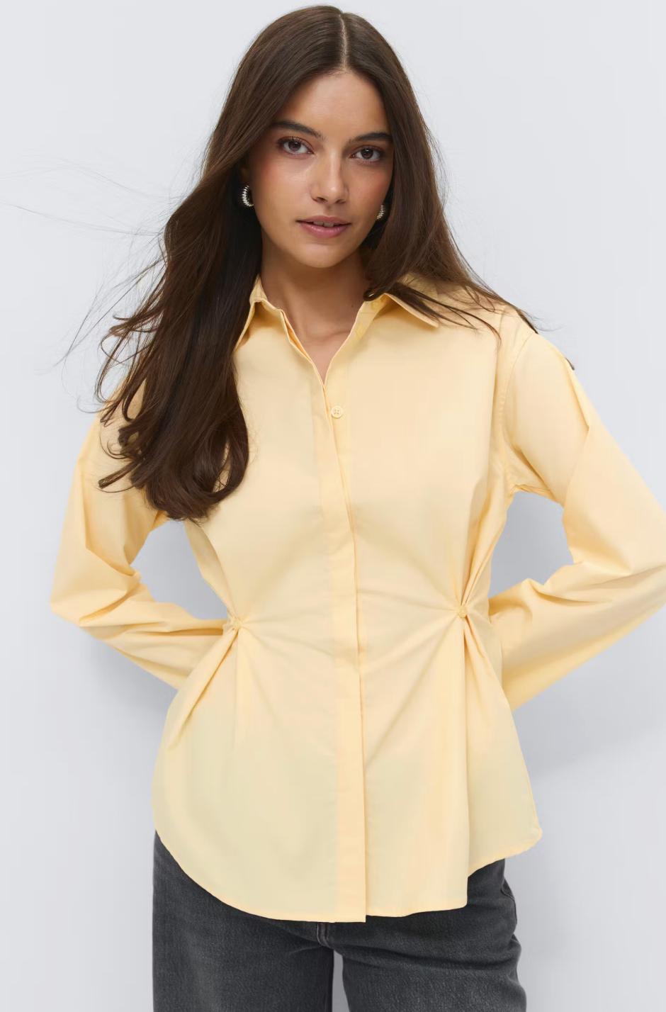 Shaped shirt 27536 Yellow