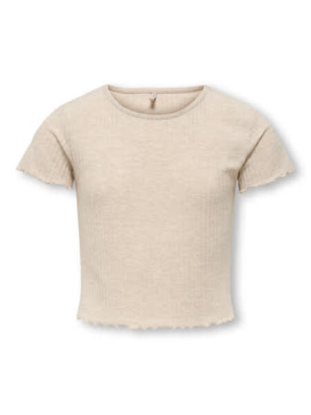 KIDS ONLY KOGNELLA S/S O-NECK TOP NOOS JRS 15225338 Pumice Stone Melange