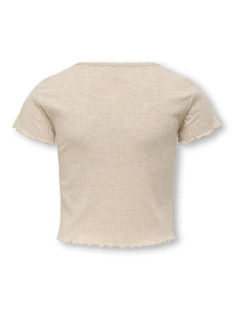 KOGNELLA S/S O-NECK TOP NOOS JRS 15225338 Pumice Stone Melange