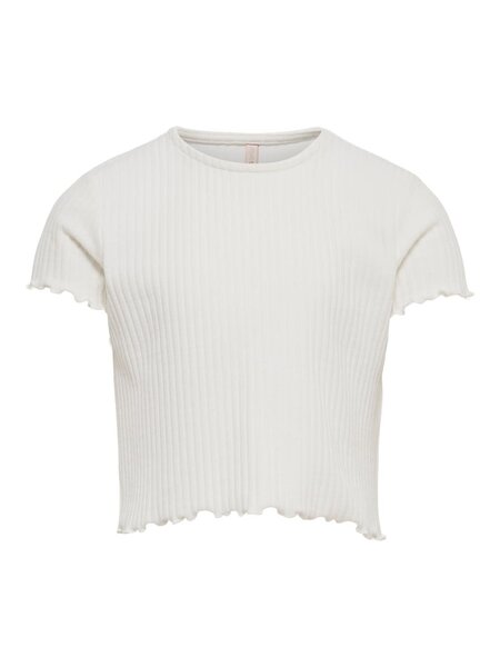 KIDS ONLY KOGNELLA S/S O-NECK TOP NOOS JRS 15225338 - cloud dancer