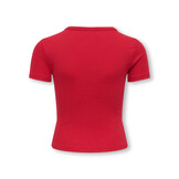 KOGELVA JUNE EMB S/S TEE CS JRS 15368642 Barbados Cherry Heart/Cloud Dancer/EMB