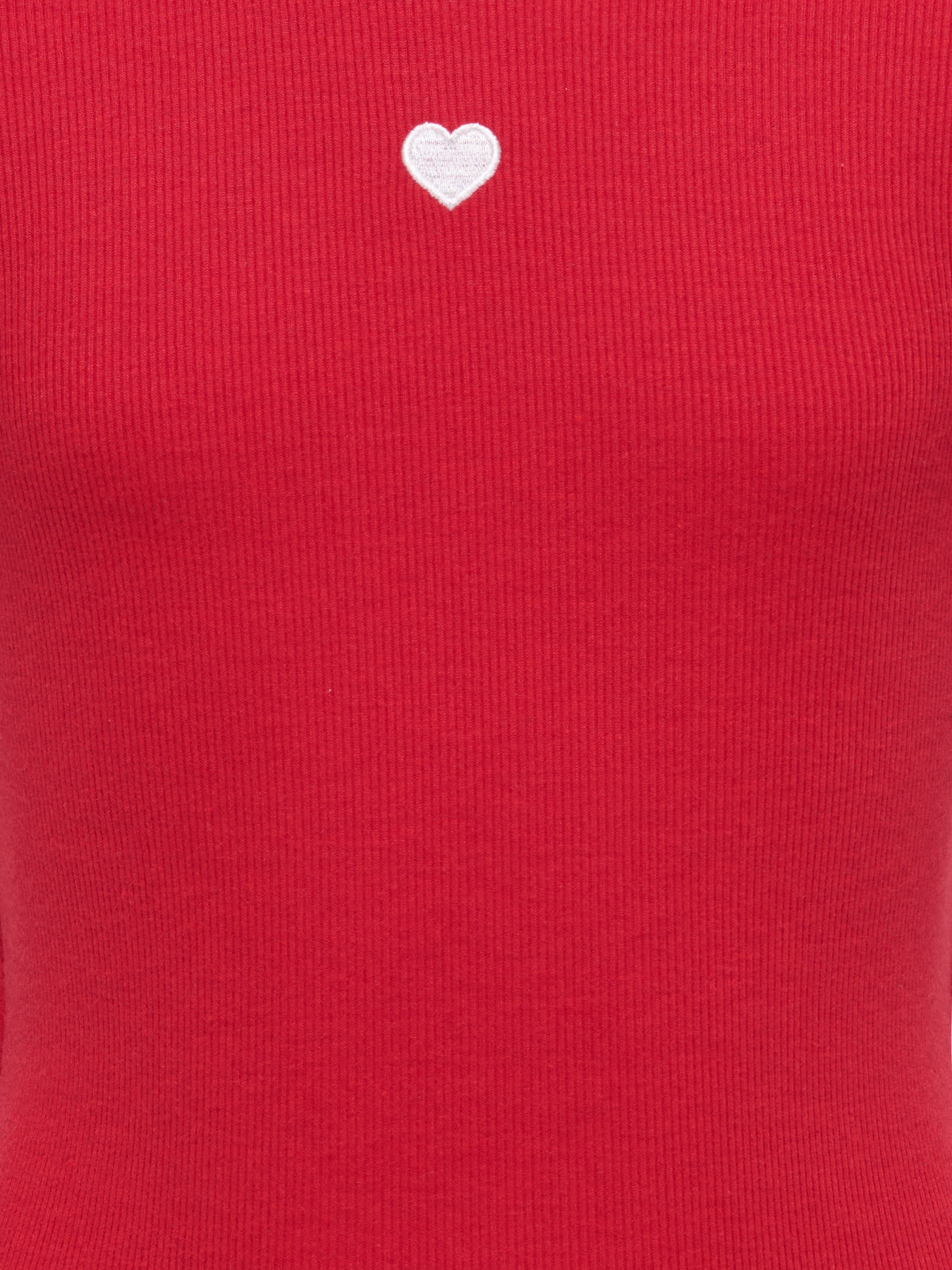 KOGELVA JUNE EMB S/S TEE CS JRS 15368642 Barbados Cherry Heart/Cloud Dancer/EMB