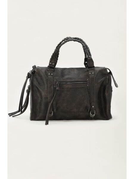 Donkerbruine grote PU cargo tas MJ15726