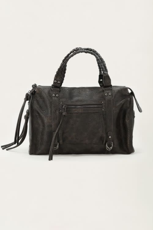 Donkerbruine grote PU cargo tas MJ15726