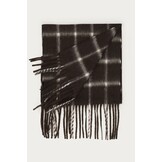 Bruin geruite sjaal met franjes MJ15788