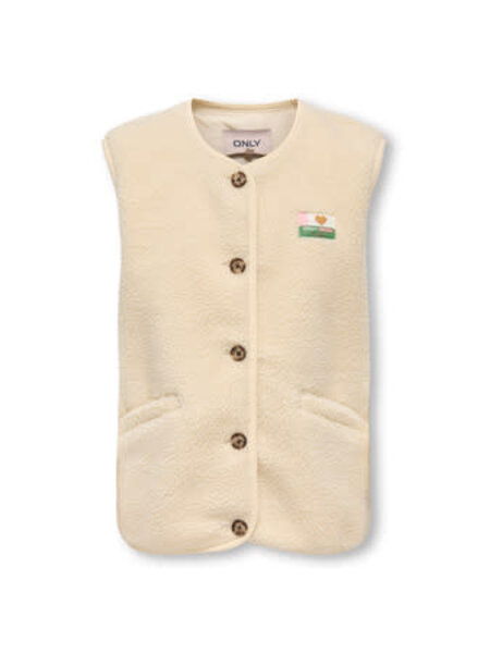 KIDS ONLY KOGBABY LIFE TEDDY VEST CS PNT 15366088 Antique White Vintage Badge