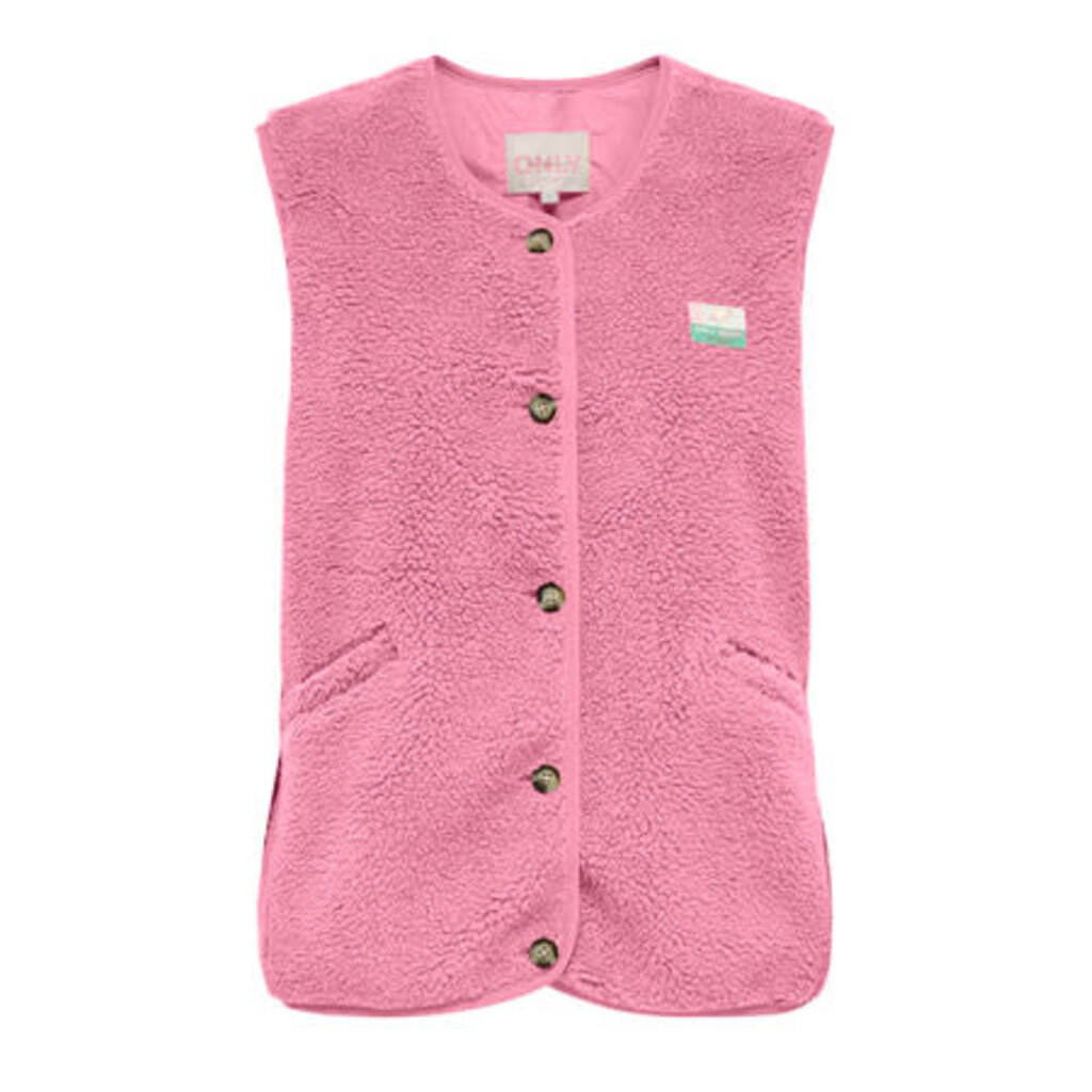 KIDS ONLY KOGBABY LIFE TEDDY VEST CS PNT 15366088 Cashmere Rose Vintage Badge