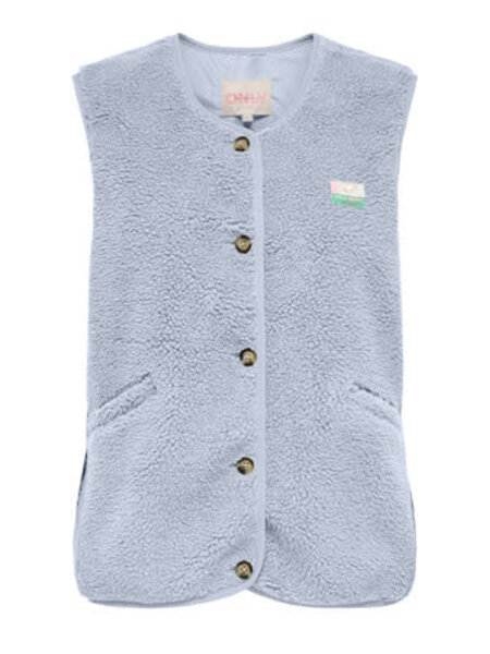 KIDS ONLY KOGBABY LIFE TEDDY VEST CS PNT 15366088 Cashmere Blue Vintage Badge