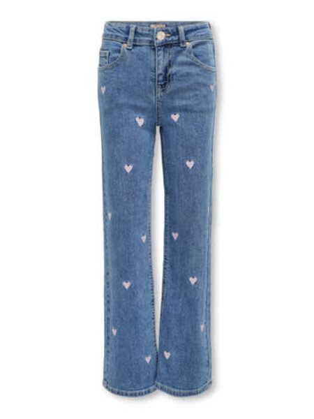KIDS ONLY KMGJUICY WIDE LEG HEART EMB JEANS NOOS 15358387