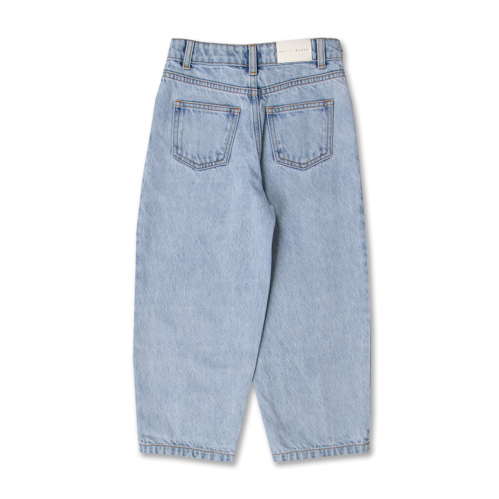 PETIT BLUSH Ballon Fit Jeans AW25-702 Washed Light Blue