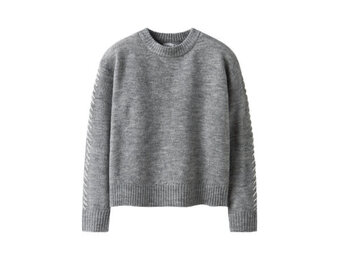 NKFSOFITA LS BOXY KNIT 13250531 Grey Melange