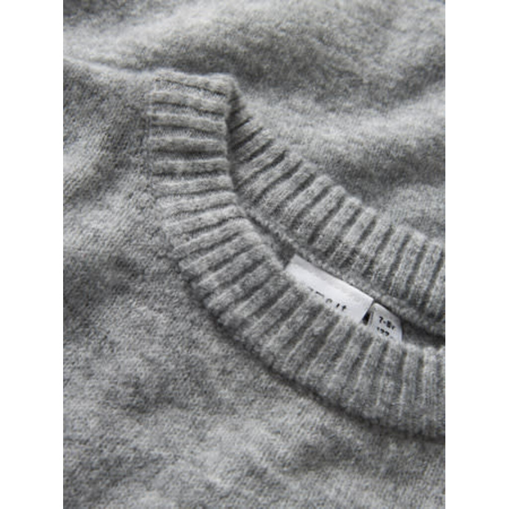 name it NKFSOFITA LS BOXY KNIT 13250531 Grey Melange