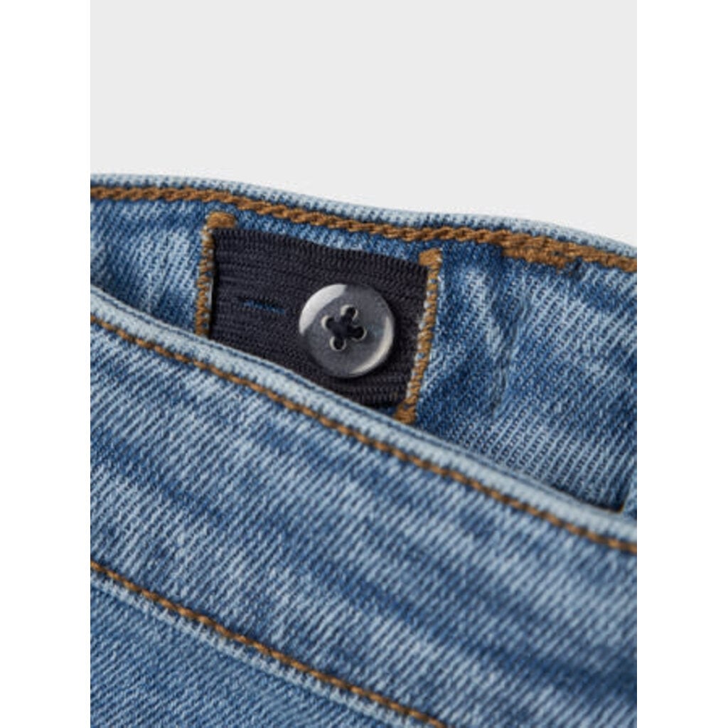 name it NMFBELLA MOM EMB JEANS 1224-SM NOOS 13242772 Medium Blue BOW EMBROIDERY