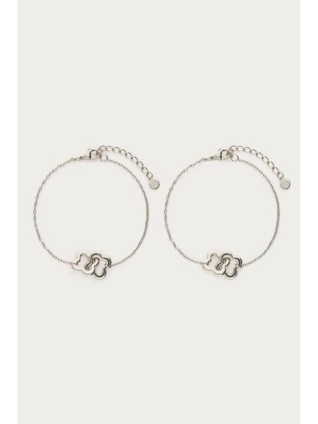 Bracelet set forever connected clover MJ12634 silver