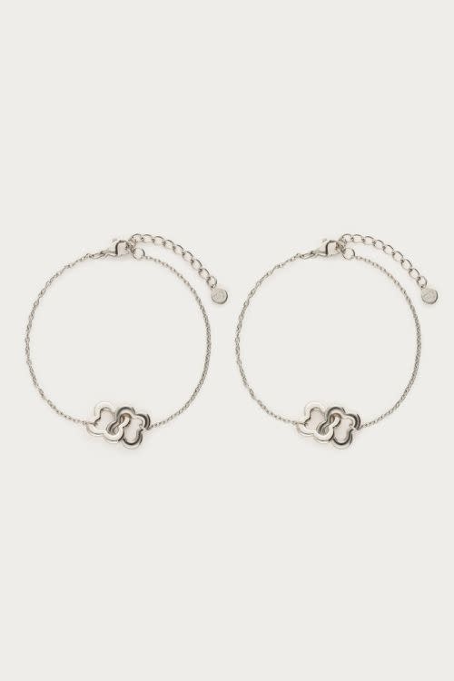 Bracelet set forever connected clover MJ12634 silver