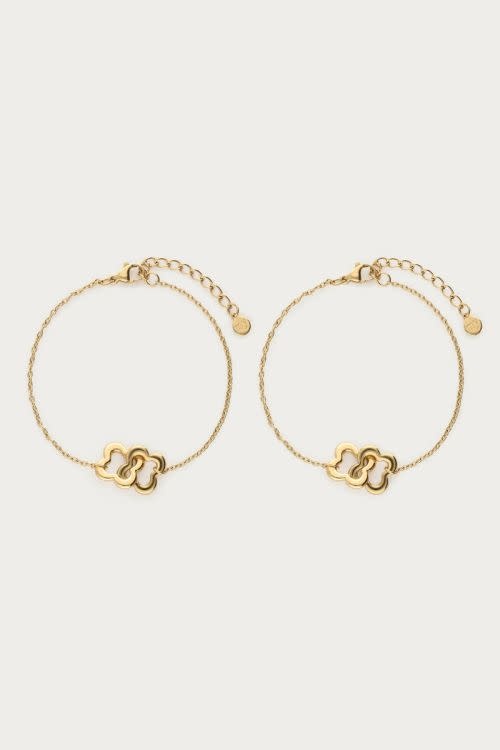 Bracelet set forever connected clover MJ12634 Gold